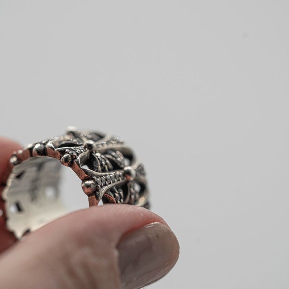 [SOLD] Silver Cemetery Ring Chrome Hearts CZ Sz 6 925 CH 2003, Unisex - Picture 10 of 10